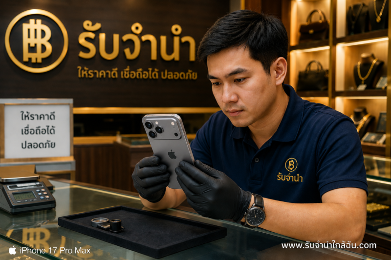 จำนำไอโฟน 17 ได้เท่าไหร่? รวมราคาประเมิน iPhone 17 ทุกรุ่น 3 ChatGPT Image May 23 2026 11 10 01 AM