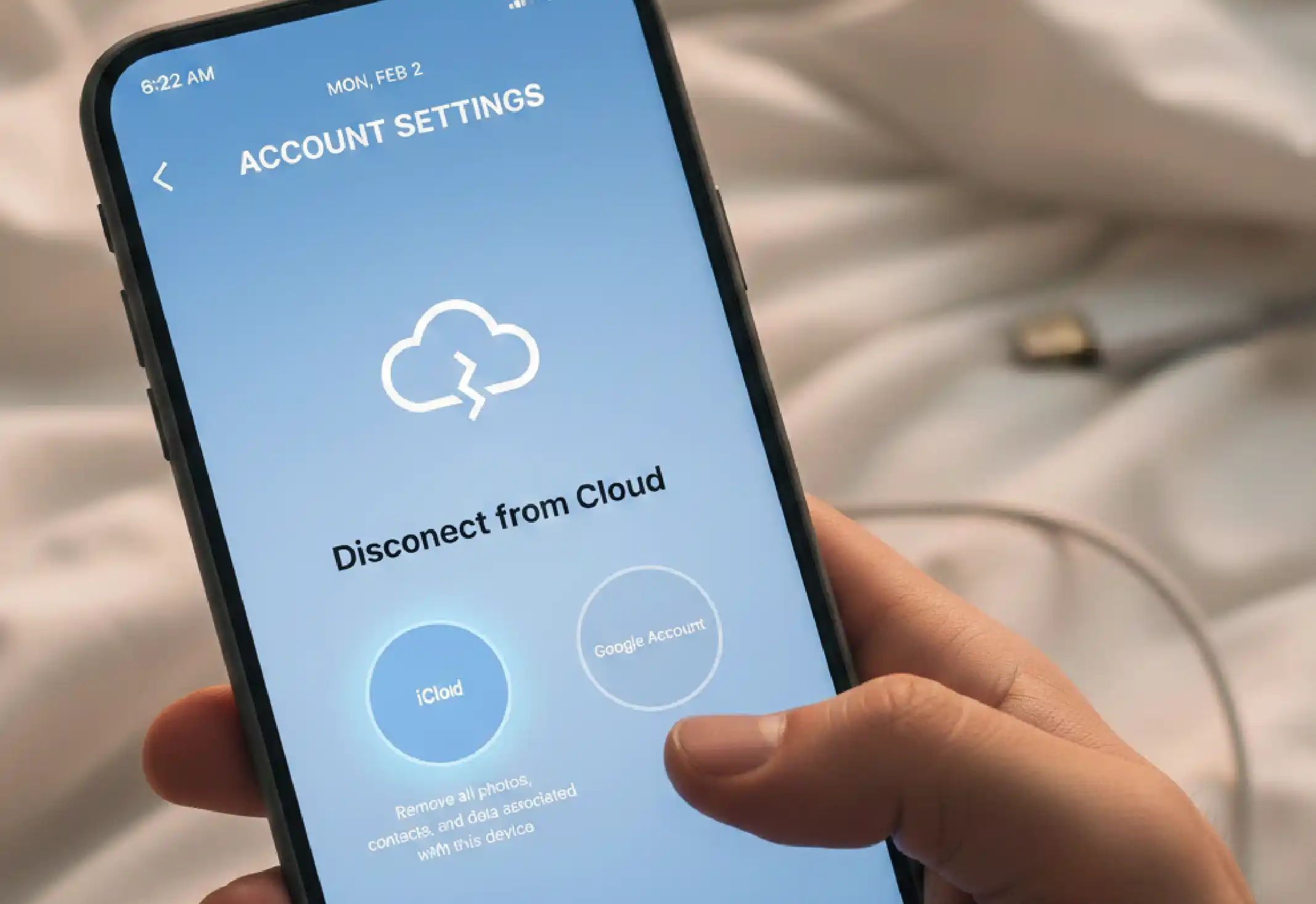 จำนำมือถือ 10 ออกจาก iCloud หรือ Google Account